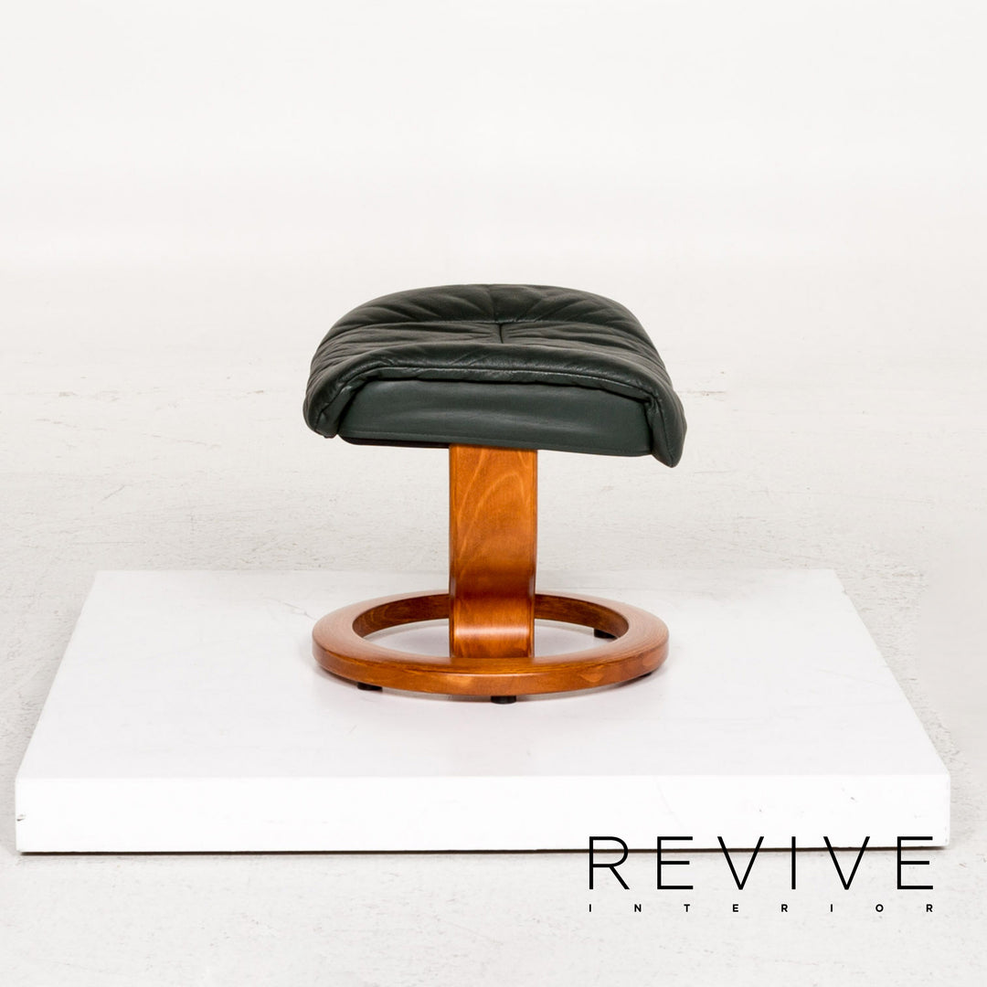 Stressless Reno Leder Sessel inkl. Hocker Grün Dunkelgrün Relaxsessel Relaxfunktion Funktion #13576