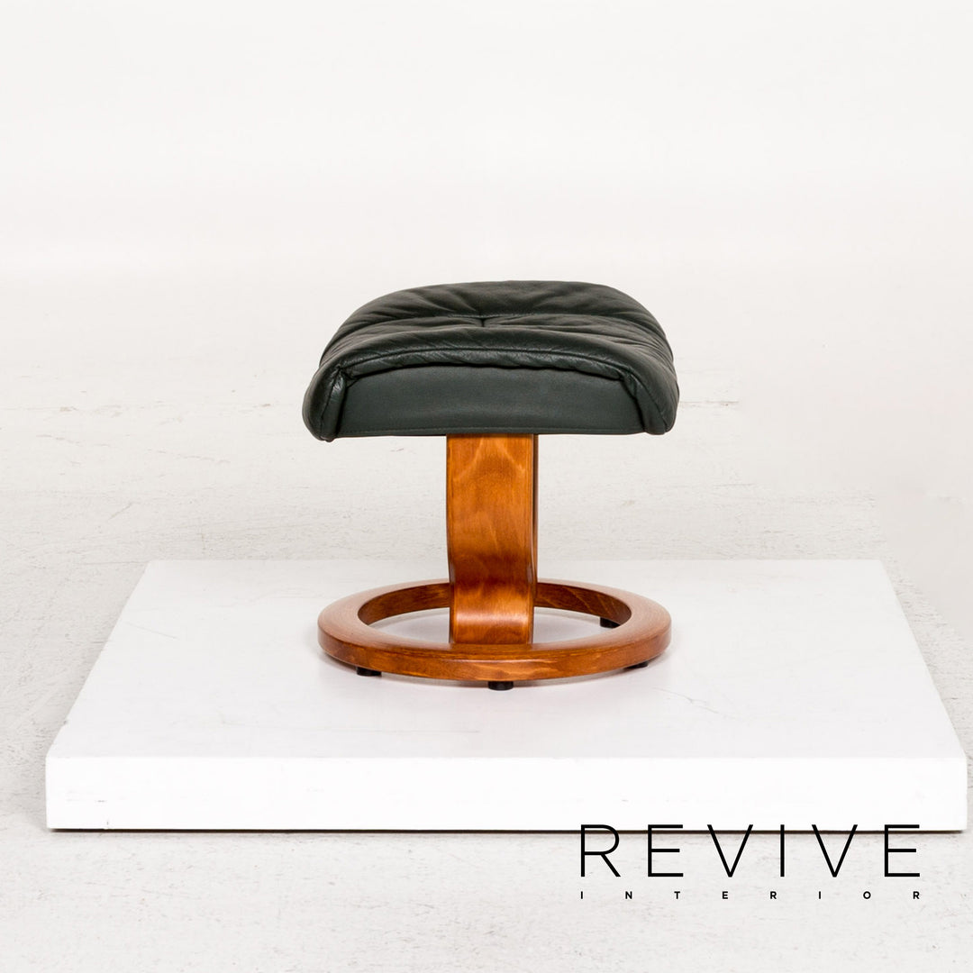 Stressless Reno Leder Sessel inkl. Hocker Grün Dunkelgrün Relaxsessel Relaxfunktion Funktion #13576