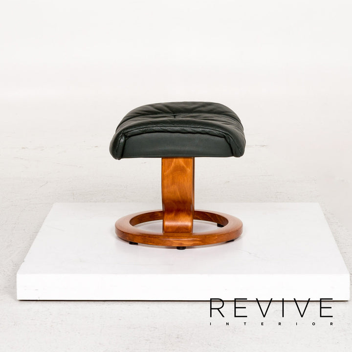 Stressless Reno Leder Sessel inkl. Hocker Grün Dunkelgrün Relaxsessel Relaxfunktion Funktion #13576