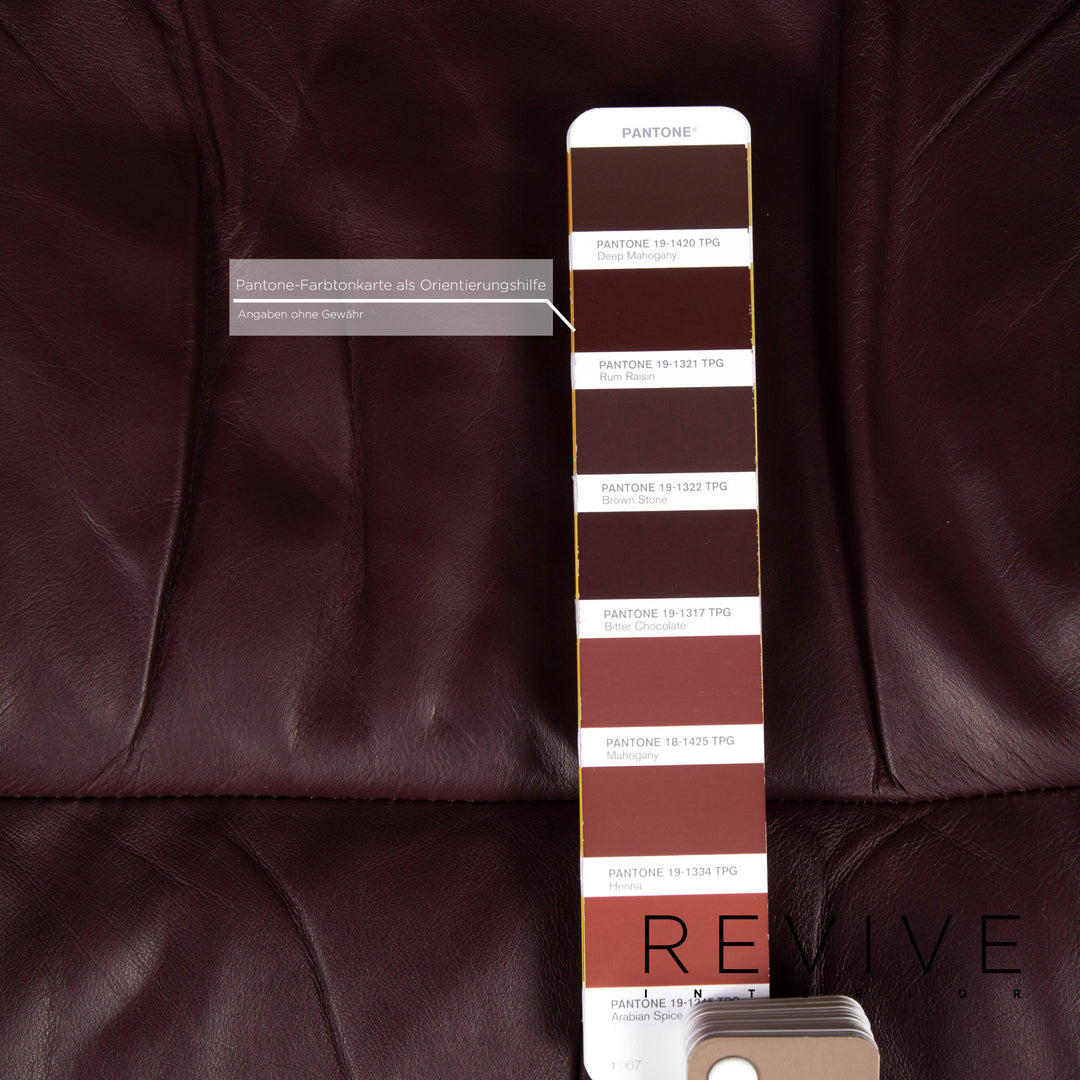 Stressless Reno Sessel inkl. Hocker Aubergine Größe M Relaxsessel Relaxfunktion Couch #13354