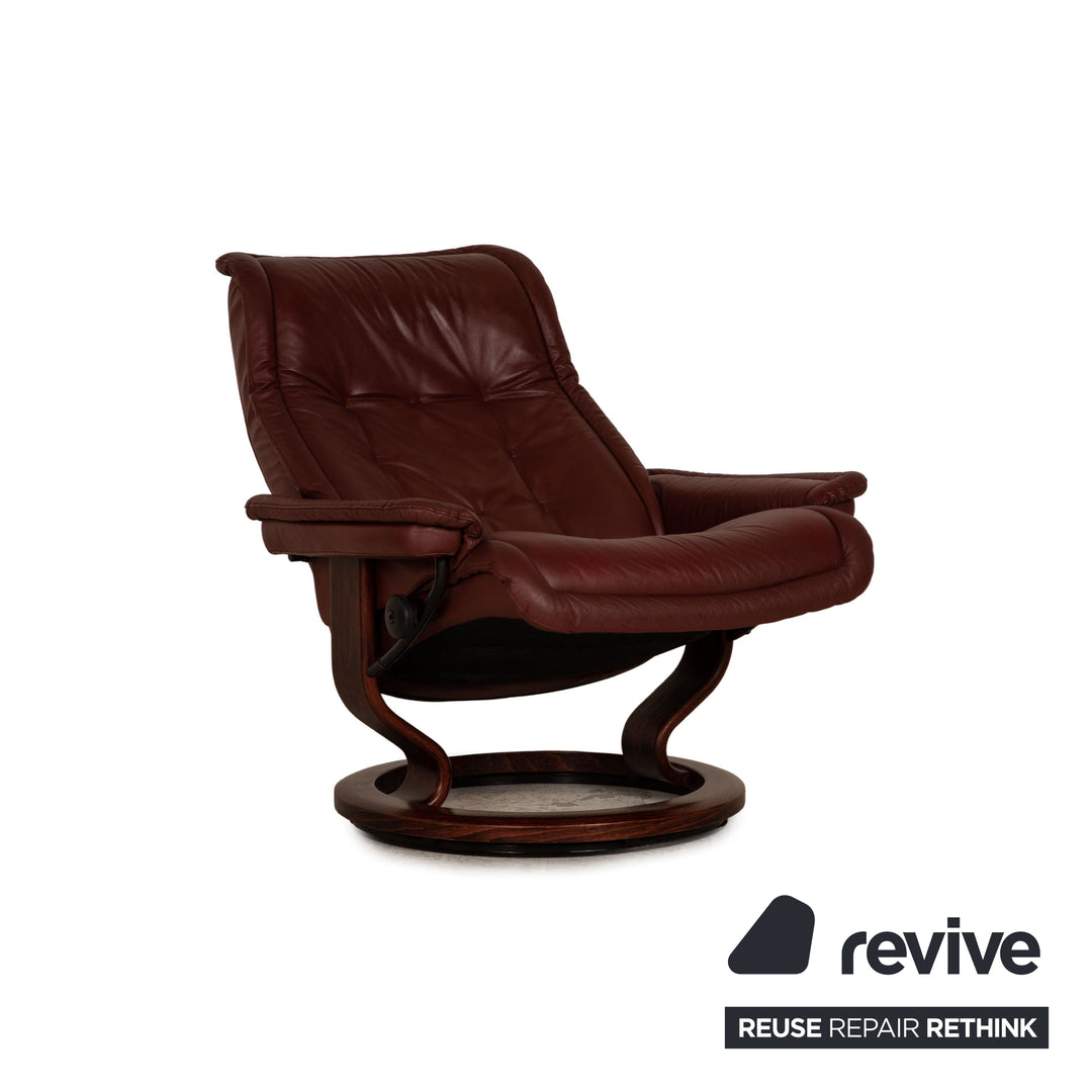 Stressless Royal Leder Sessel Weinrot inkl. Hocker
