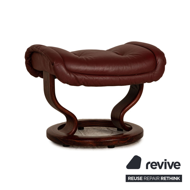 Stressless Royal Leder Sessel Weinrot inkl. Hocker