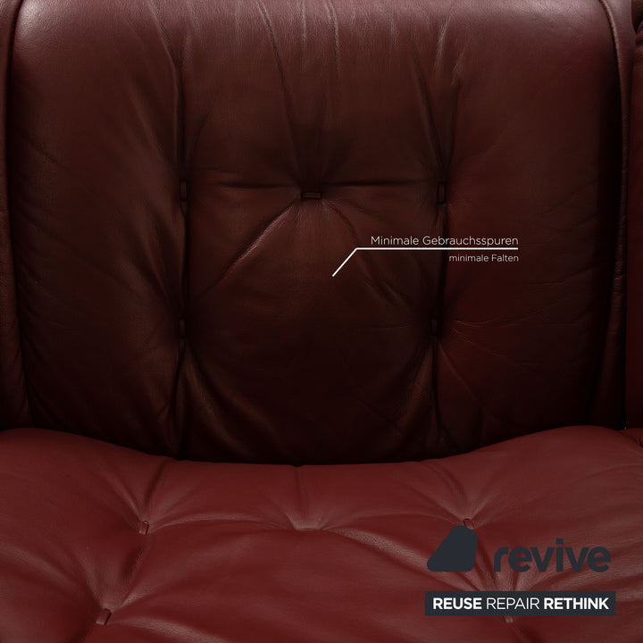 Stressless Royal Leder Sessel Weinrot inkl. Hocker