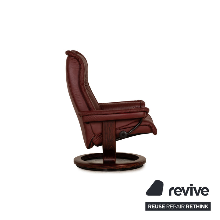 Stressless Royal Leder Sessel Weinrot inkl. Hocker