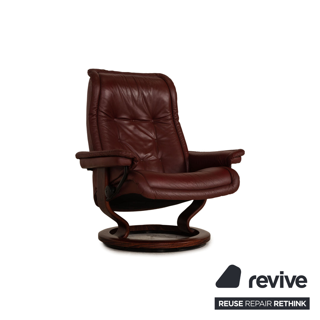 Stressless Royal Leder Sessel Weinrot inkl. Hocker