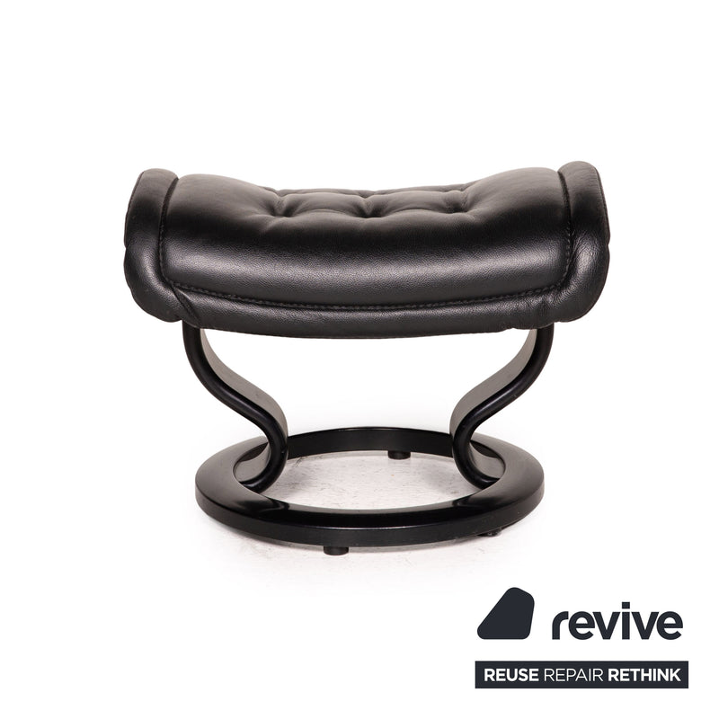 Stressless Royale Leder Sessel inkl. Hocker Schwarz Funktion Relaxfunktion Relaxsessel