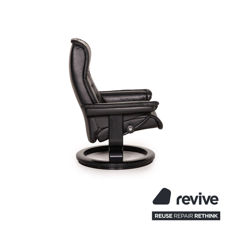 Stressless Royale Leder Sessel inkl. Hocker Schwarz Funktion Relaxfunktion Relaxsessel