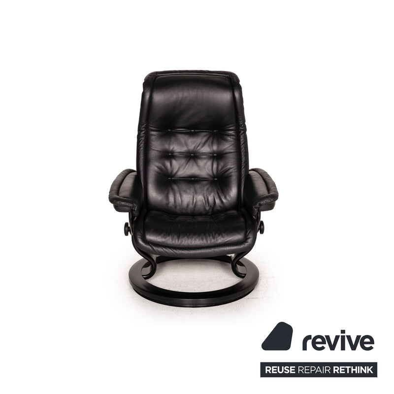 Stressless Royale Leder Sessel inkl. Hocker Schwarz Funktion Relaxfunktion Relaxsessel