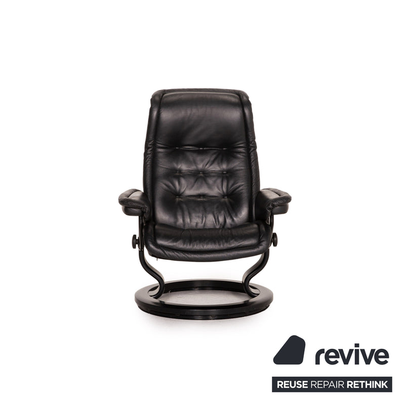 Stressless Royale Leder Sessel inkl. Hocker Schwarz Funktion Relaxfunktion Relaxsessel
