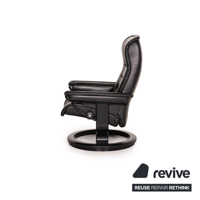 Stressless Royale Leder Sessel inkl. Hocker Schwarz Funktion Relaxfunktion Relaxsessel