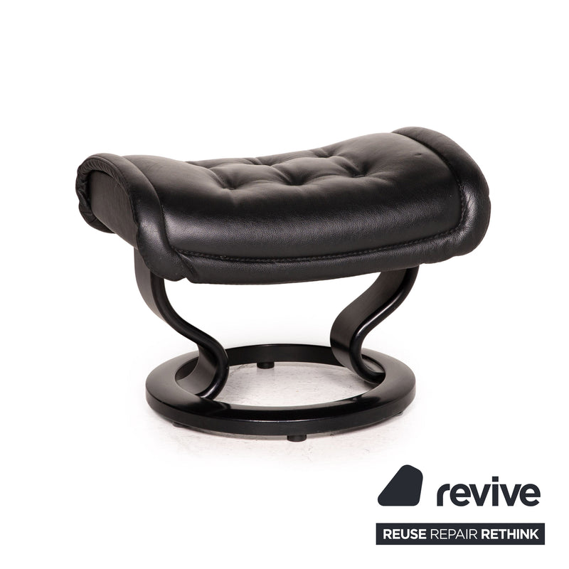 Stressless Royale Leder Sessel inkl. Hocker Schwarz Funktion Relaxfunktion Relaxsessel