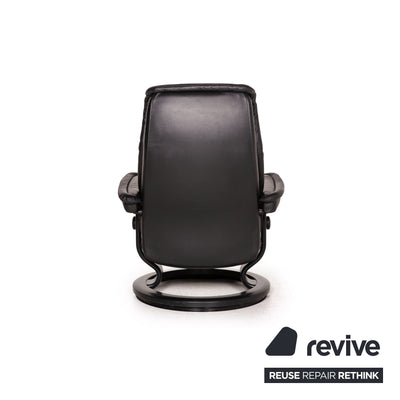 Stressless Royale Leder Sessel inkl. Hocker Schwarz Funktion Relaxfunktion Relaxsessel