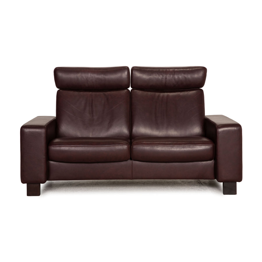 Stressless Space Leder Sofa Aubergine Zweisitzer Couch Funktion