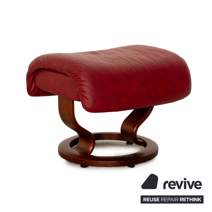 Stressless Spirit Leder Sessel Rot Größe L inkl. Hocker Tisch
