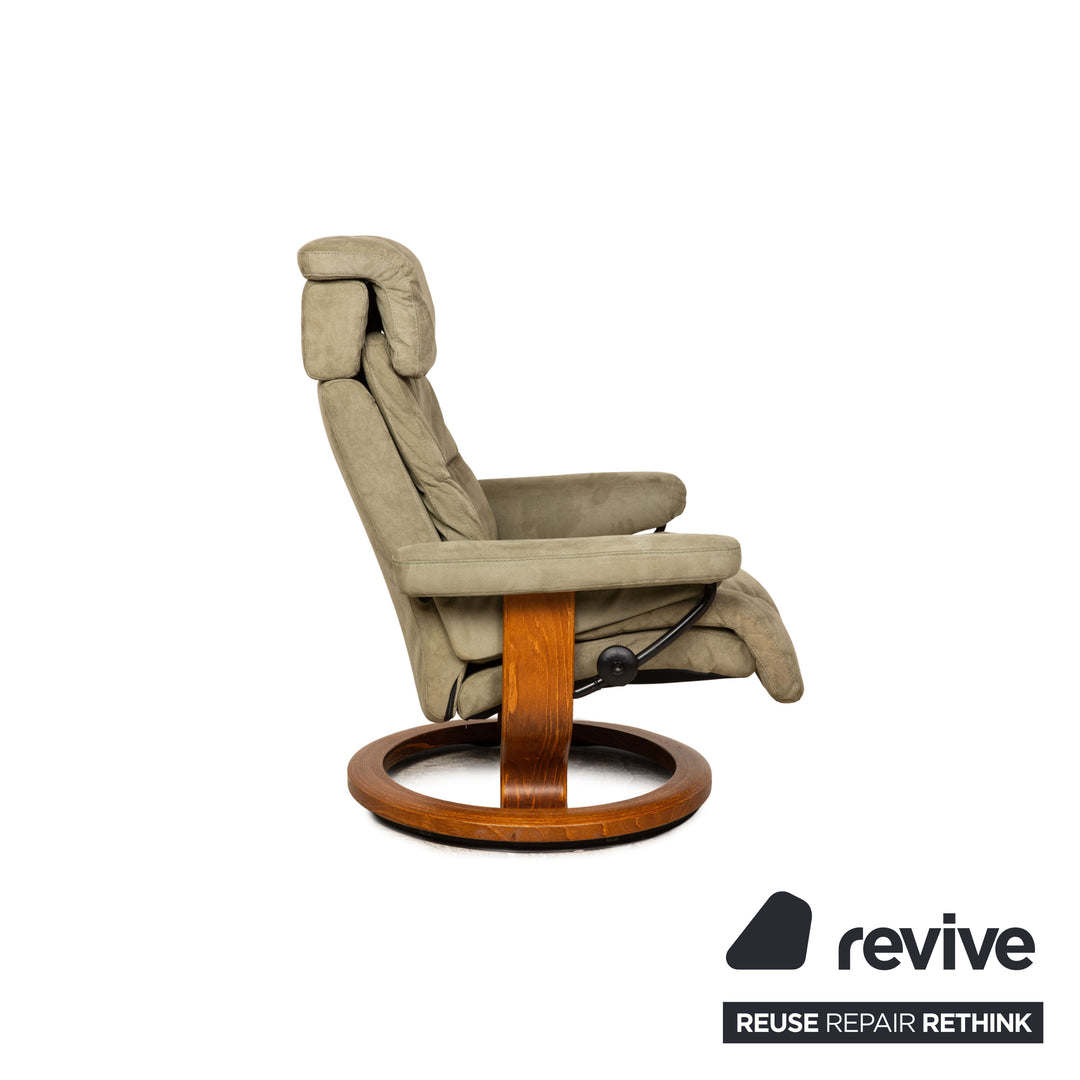 Stressless Stoff Sessel Grün manuelle Funktion Relaxfunktion Größe M