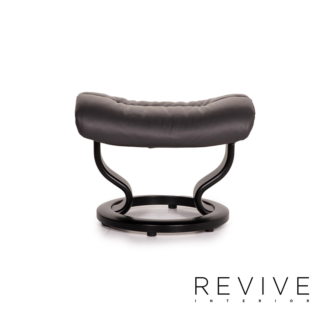 Stressless Sunrise Leder Sessel inkl. Hocker Grau Größe M Relaxfunktion Funktion Relaxsessel