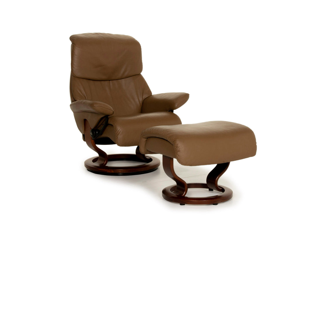 Stressless Vision Leder Sessel Braun Relaxfunktion inkl. Hocker #15405