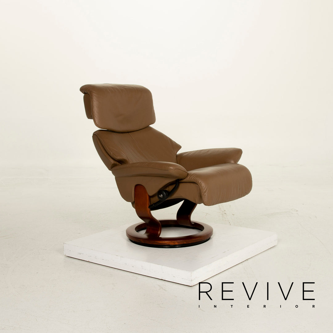 Stressless Vision Leder Sessel Braun Relaxfunktion inkl. Hocker #15405
