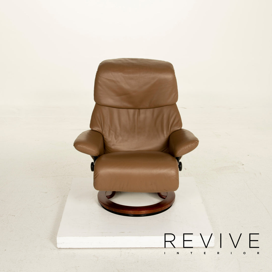 Stressless Vision Leder Sessel Braun Relaxfunktion inkl. Hocker #15405