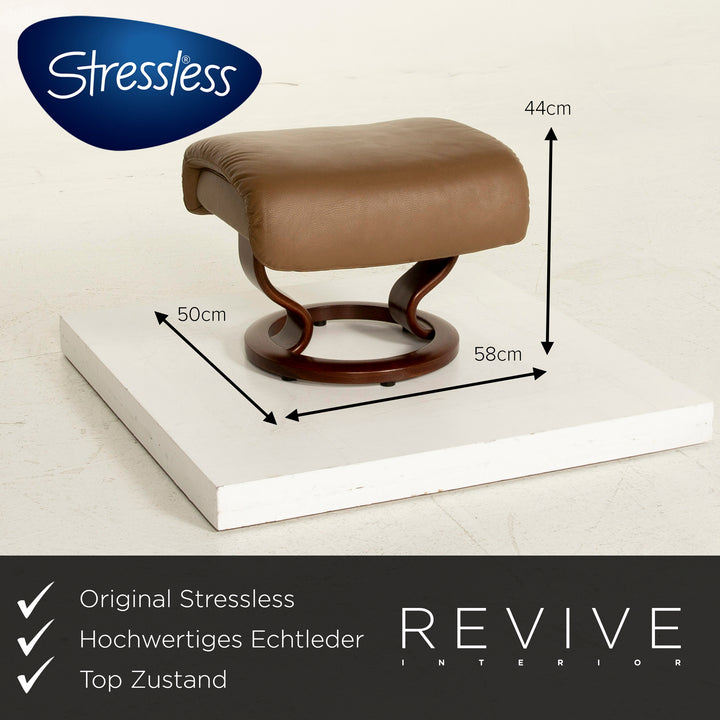 Stressless Vision Leder Sessel Braun Relaxfunktion inkl. Hocker #15405
