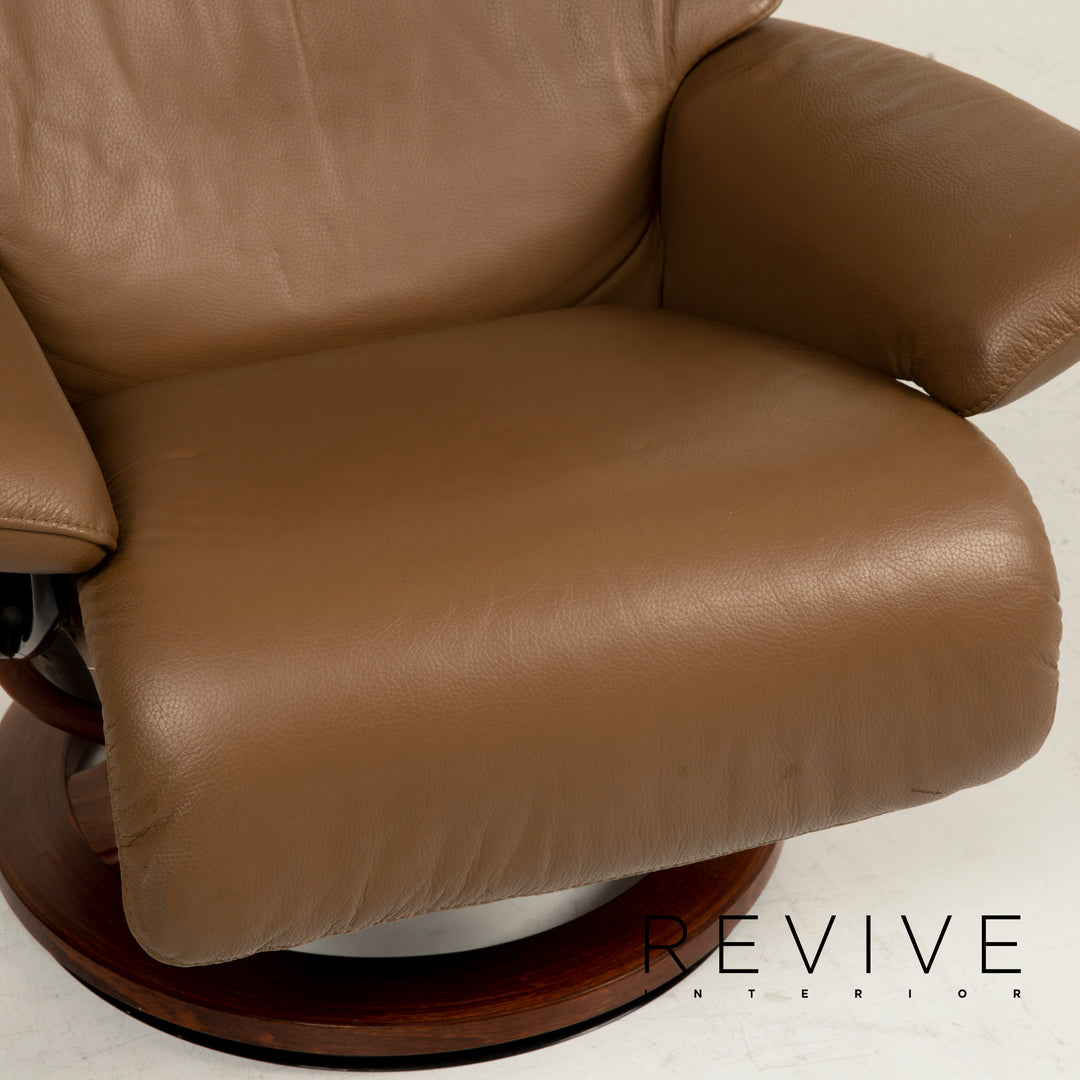 Stressless Vision Leder Sessel Braun Relaxfunktion inkl. Hocker #15405