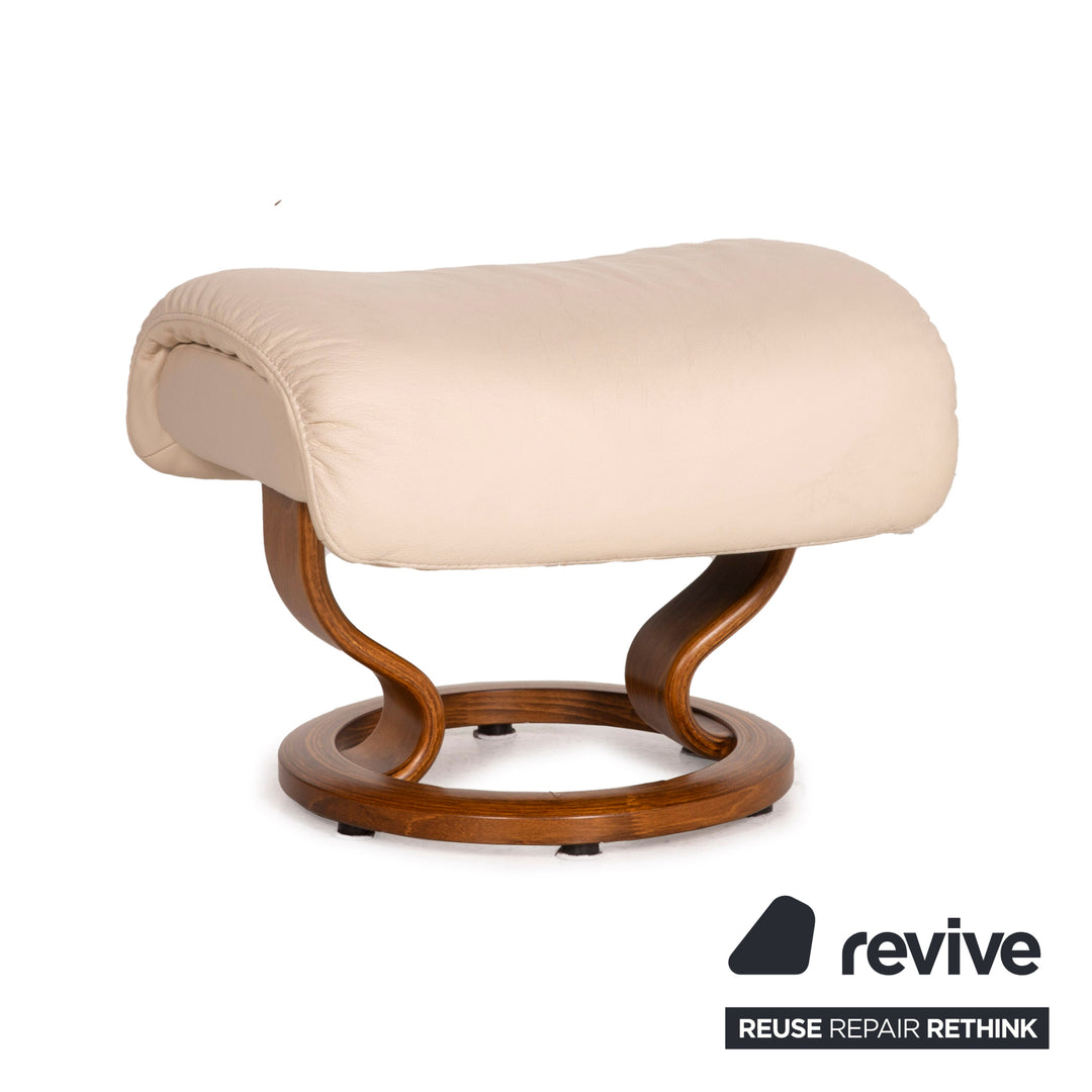 Stressless Vision leather armchair cream size S incl. stool relaxation function