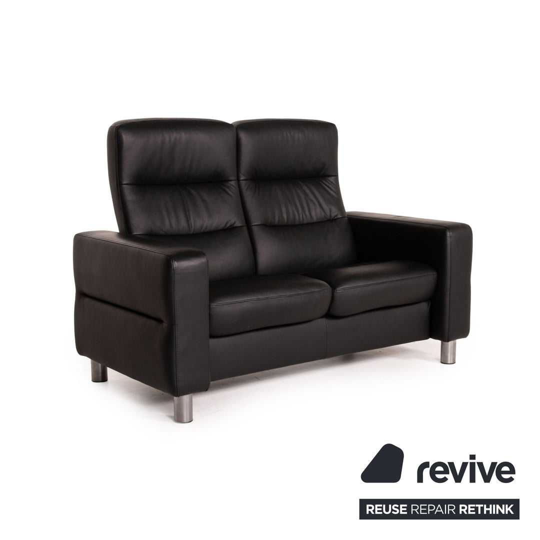 Stressless Zweisitzer Wave Schwarz Leder