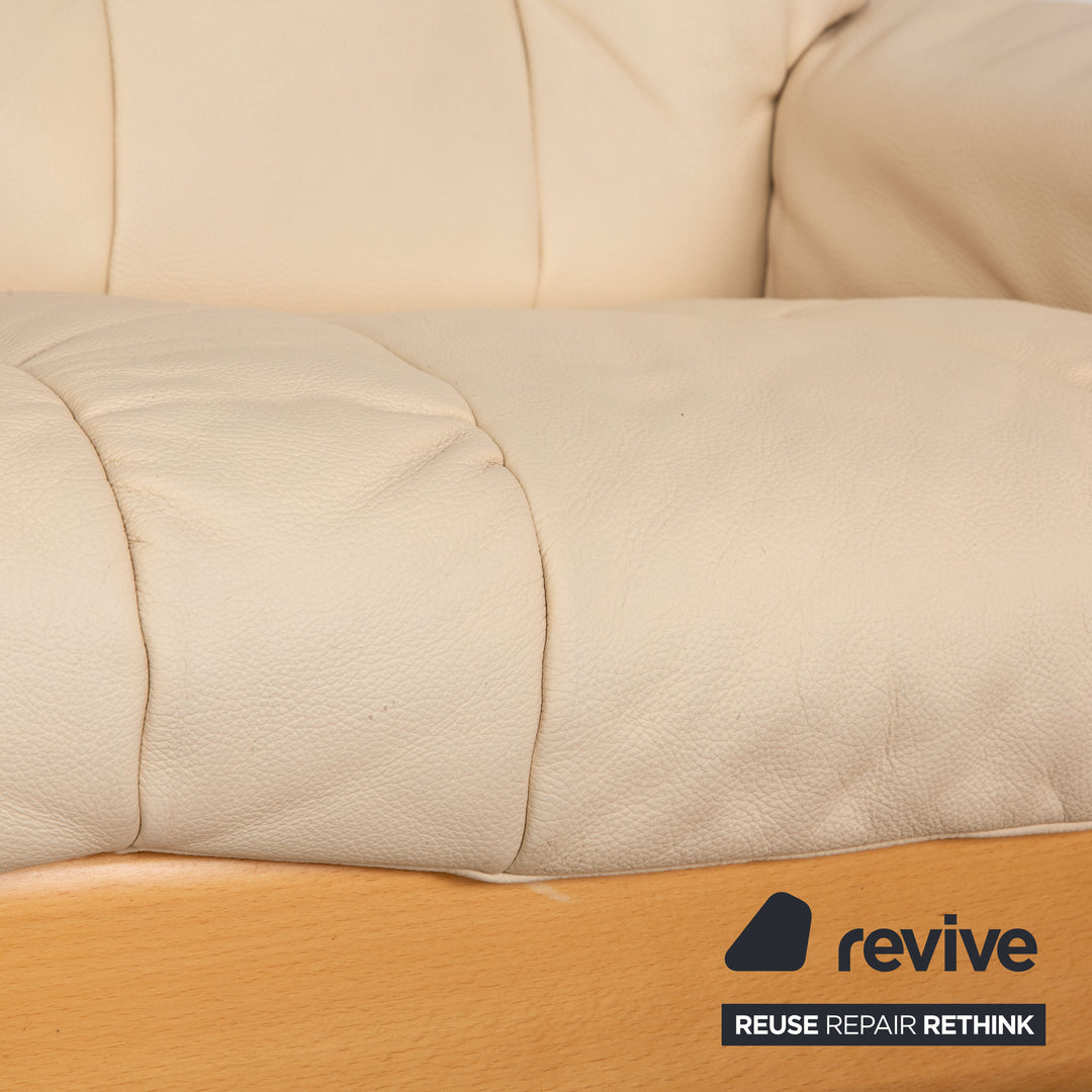 Stressless Windsor Leder Dreisitzer Creme Sofa Couch