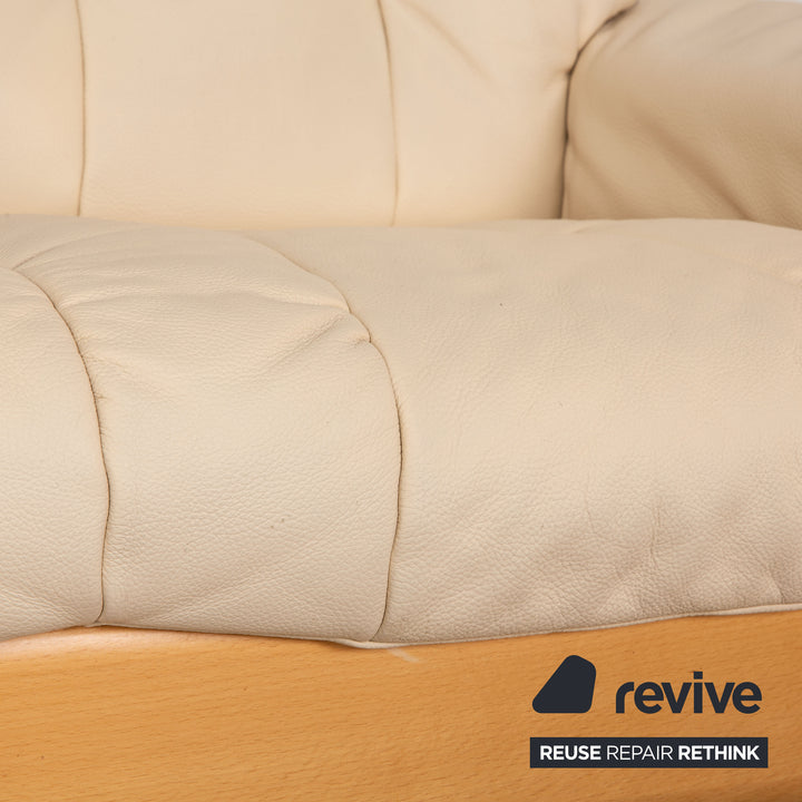 Stressless Windsor Leder Dreisitzer Creme Sofa Couch