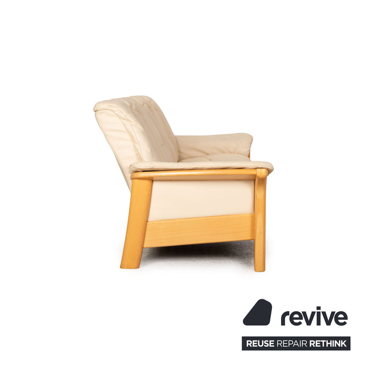 Stressless Windsor Leder Dreisitzer Creme Sofa Couch