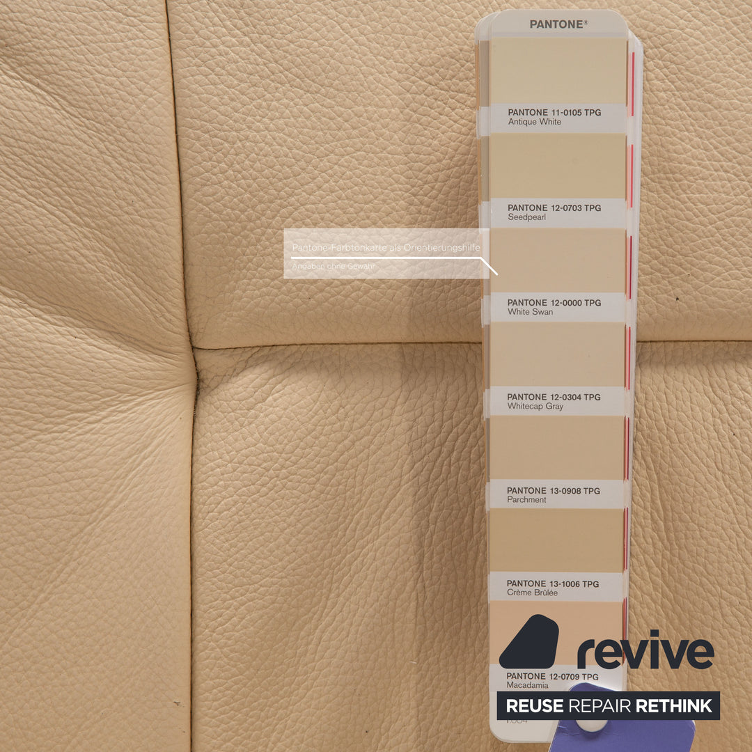 Stressless Windsor Leder Dreisitzer Creme Sofa Couch