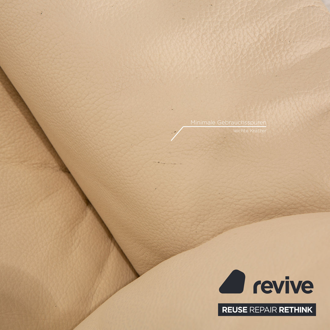 Stressless Windsor Leder Dreisitzer Creme Sofa Couch