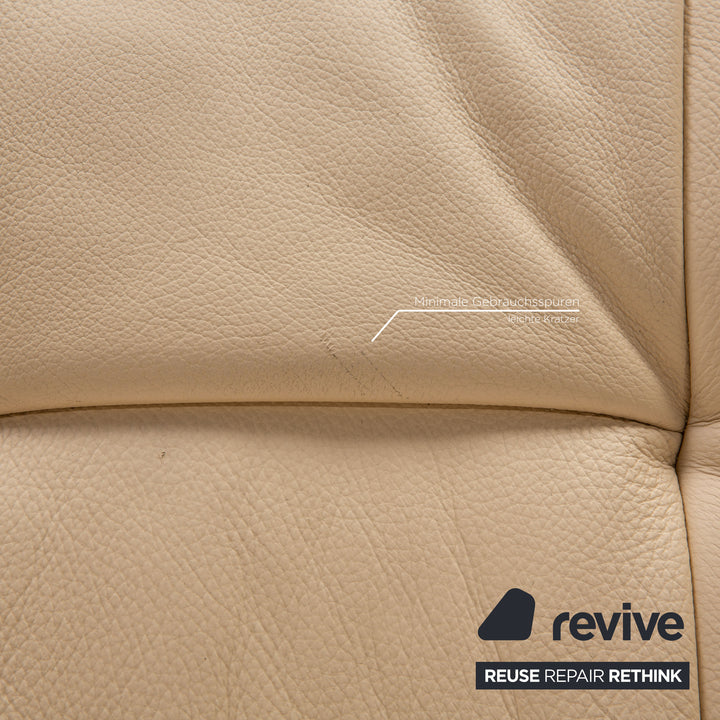 Stressless Windsor Leder Zweisitzer Creme Sofa Couch