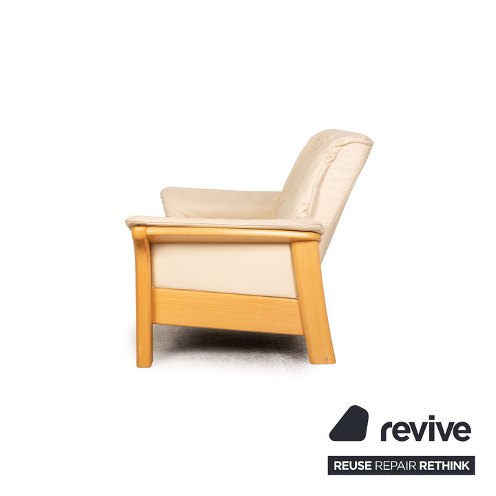 Stressless Windsor Leder Zweisitzer Creme Sofa Couch