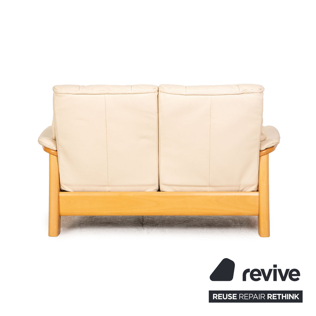 Stressless Windsor Leder Zweisitzer Creme Sofa Couch