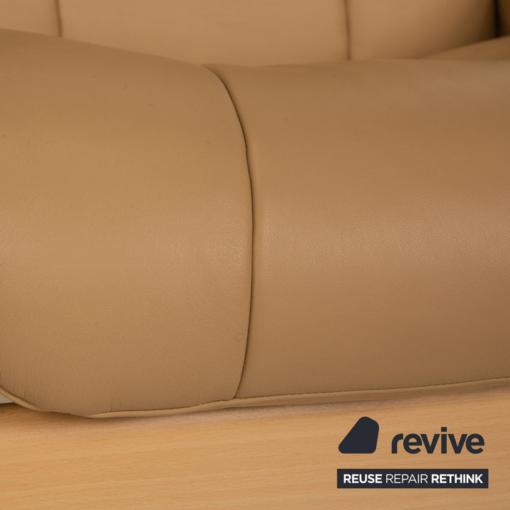 Stressless Windsor Leder Zweisitzer Creme Sofa Couch Funktion