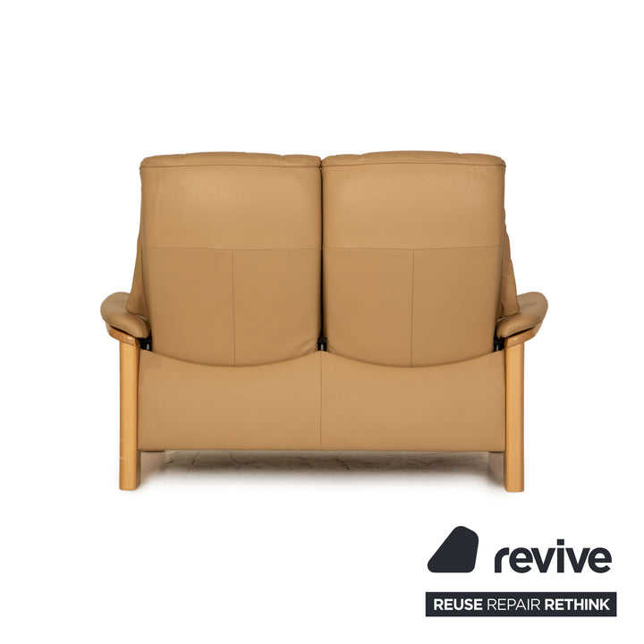 Stressless Windsor Leder Zweisitzer Creme Sofa Couch Funktion