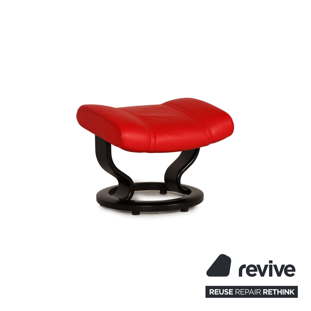 Stressless Wing Leder Sessel Rot inkl. Hocker Funktion Relaxfunktion