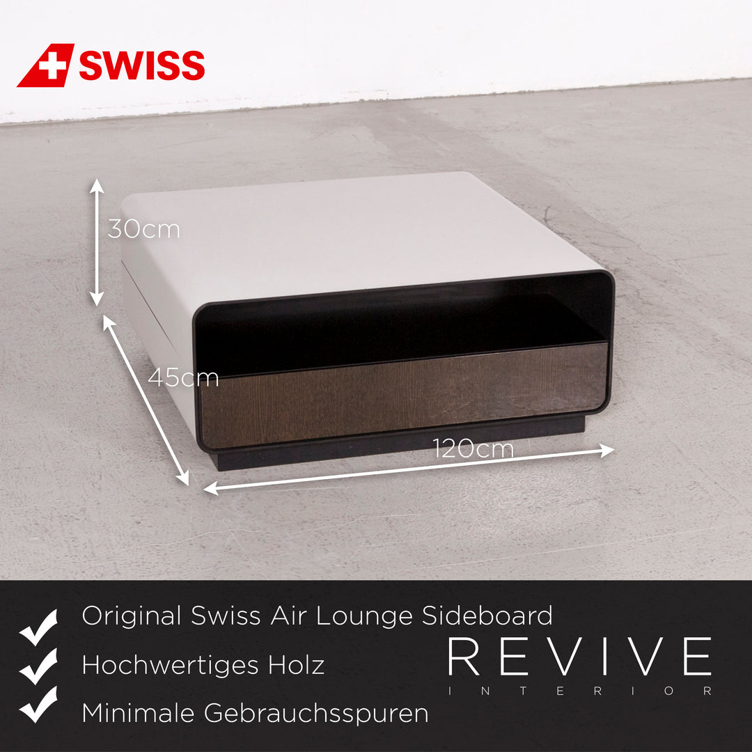 Swiss Air Lounge Designer Holz Sideboard Weiß Modern #7837