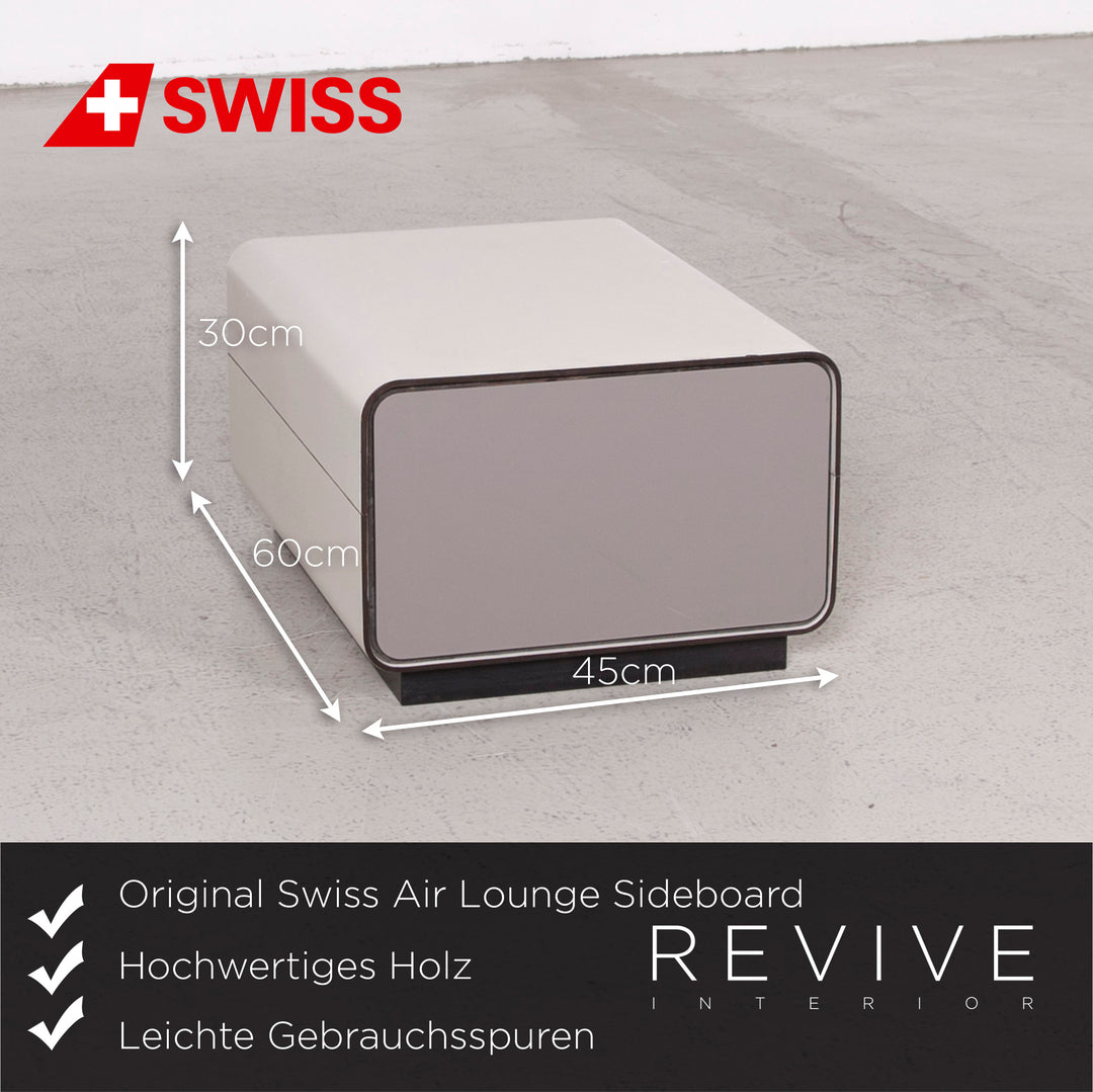Swiss Air Lounge Designer Holz Sideboard Weiß Modern #7840
