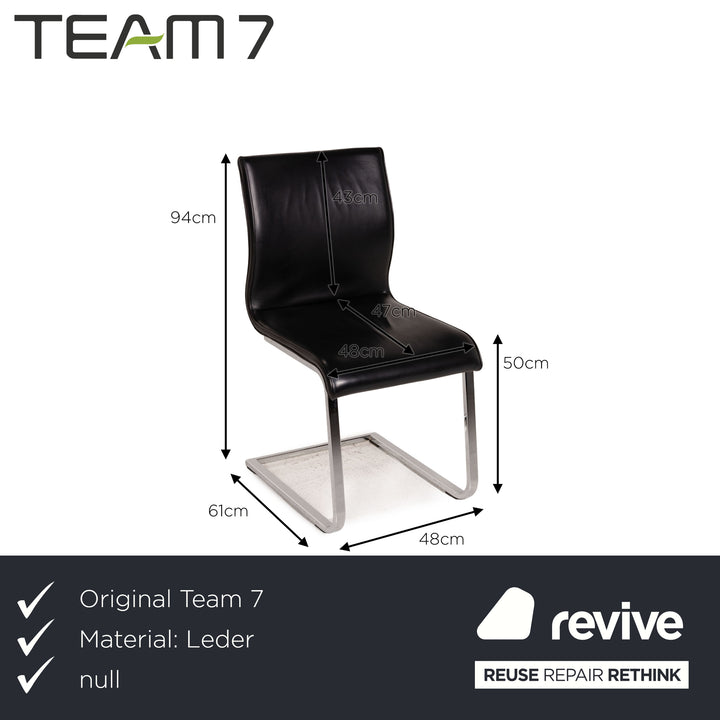 Team 7 Magnum chair set black 4x cantilever