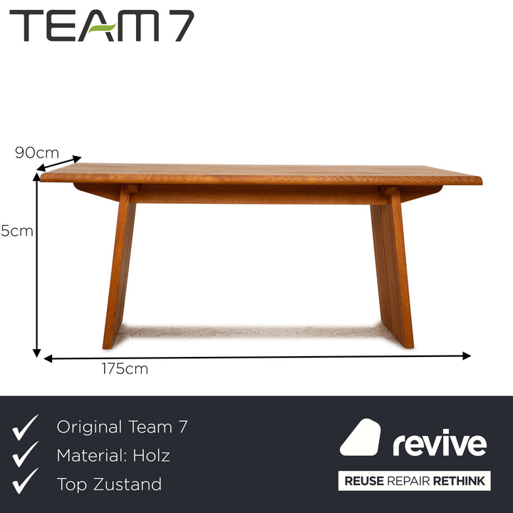 Team 7 Nox Holz Esstisch Braun Eiche Esszimmer 175 x 90 cm