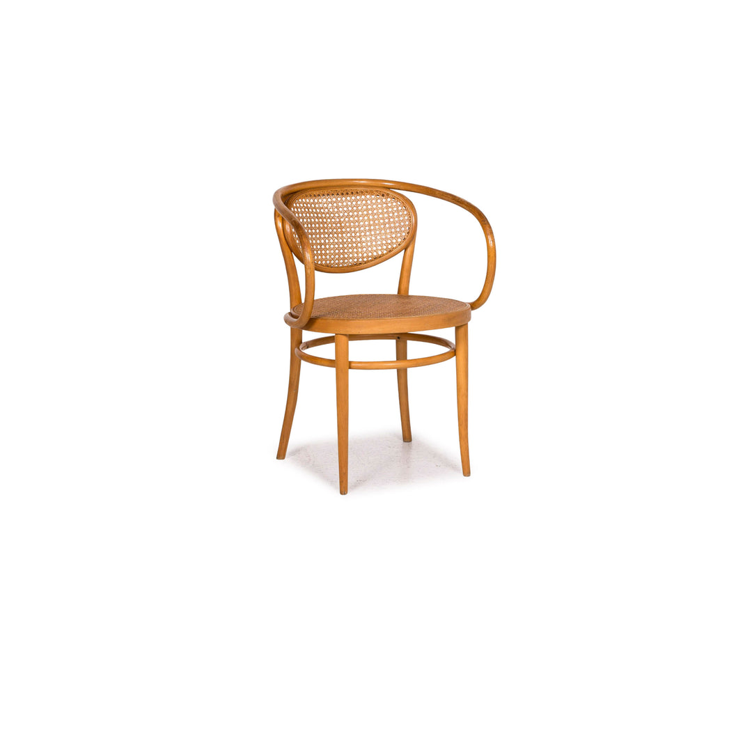 Roter Wiener Stuhl mit Weißem Fell von Thonet bei Pamono kaufen