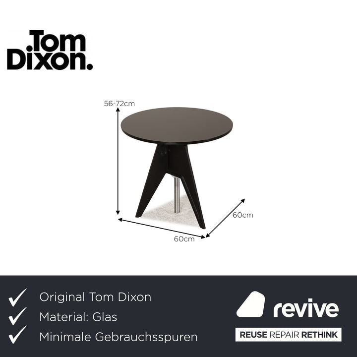 Tom Dixon Glas Tisch Schwarz Beistelltisch Funktion