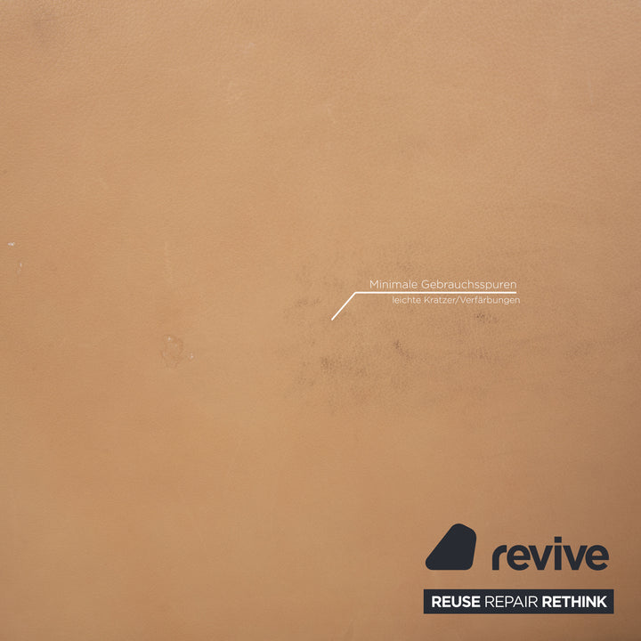 Tommy M by Machalke Landscape Leather Three Seater Brown Sofa Couch