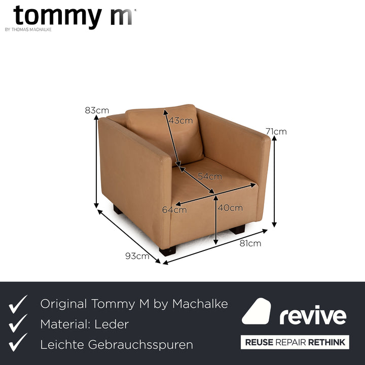 Tommy M by Machalke Landscape Leather Armchair Camel