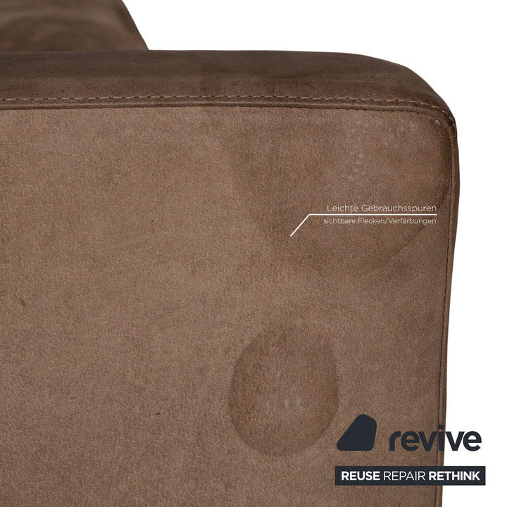 Tommy M by Machalke Leder Dreisitzer Braun Sofa Couch Anilinleder mit Vintage Patina