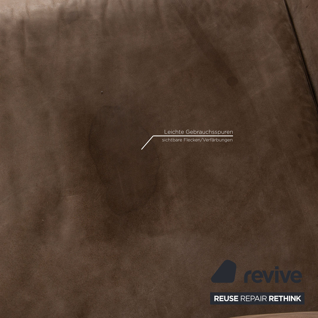 Tommy M by Machalke Leder Dreisitzer Braun Sofa Couch Anilinleder mit Vintage Patina