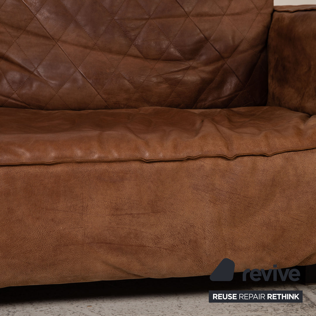 Tommy M by Machalke Leder Sofa Braun Viersitzer Couch