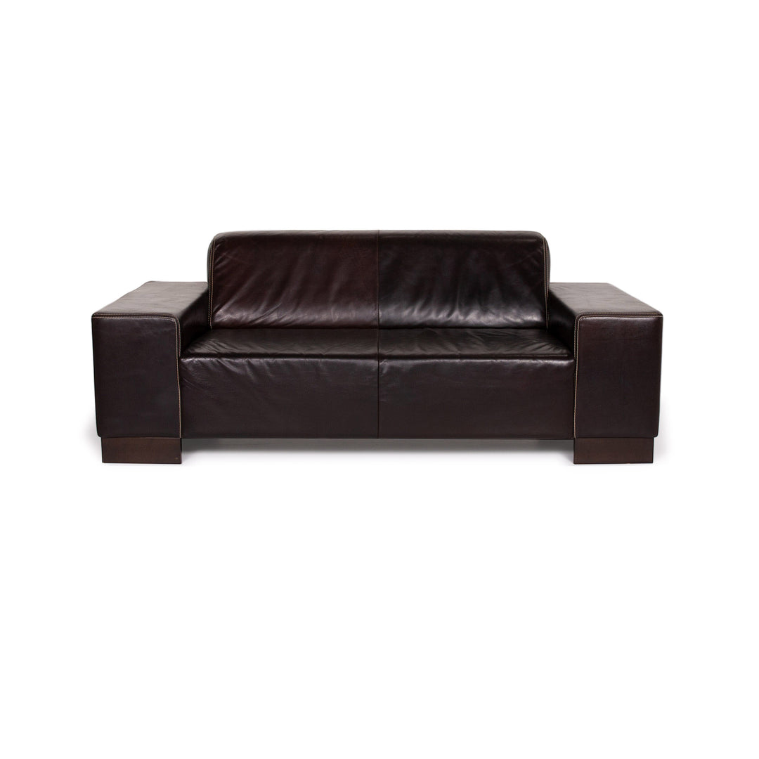 Tommy M by Machalke Leather Sofa Dark Brown Two Seater #13311